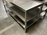 Rvs werktafel voorzien van 2 leggers - afbeelding 2 van  2