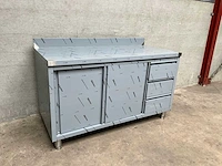 Rvs werktafel werkkast - afbeelding 1 van  5
