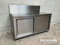 Rvs werktafel/werkkast