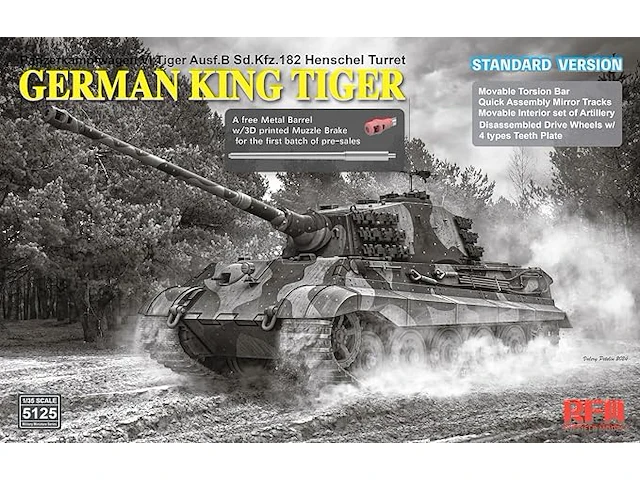 Rye-veldmodel - model duitse char king tiger panzerkampfwagen - afbeelding 3 van  3