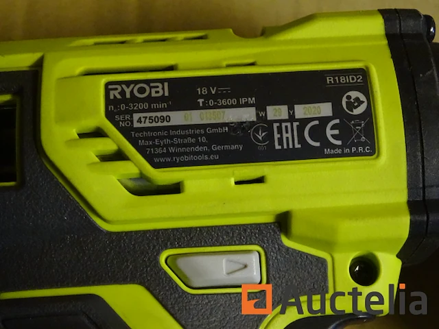 Ryobi: 2 slagschroevendraaiers r18id2, slagmoersleutel r18iw3, batterij - afbeelding 4 van  9