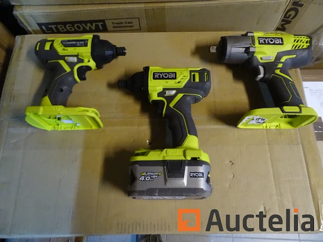 Ryobi: 2 slagschroevendraaiers r18id2, slagmoersleutel r18iw3, batterij - afbeelding 5 van  9