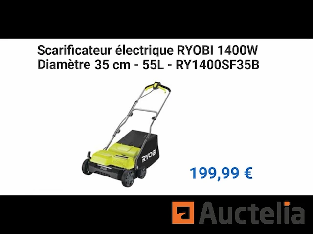Ryobi elektrische verticuteer-/beluchter ry1400sf35b - afbeelding 1 van  5