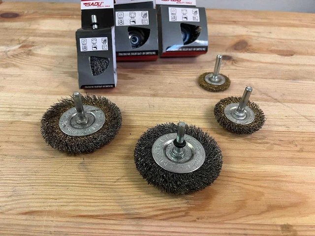 Sadu quality tools - - set staaldraadborstels met schacht - afbeelding 3 van  3