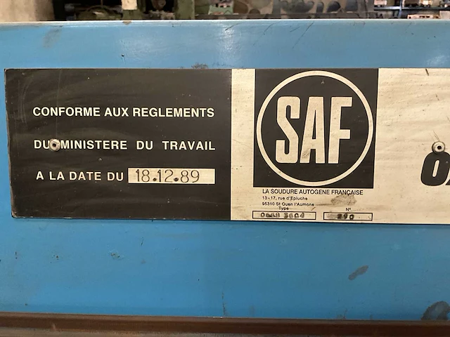 Saf oxytome 5pmd autogeen snij-installatie - afbeelding 13 van  20