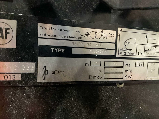 Saf safor mr 200 mig/mag lasapparaat - afbeelding 5 van  5