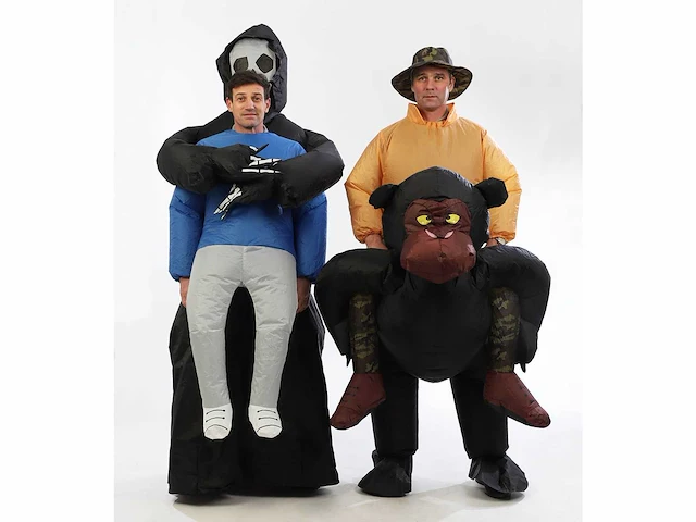 Safari gorilla - opblaasbaar carnavalskostuum - opblaasbaar carnavalskostuum (2x) - afbeelding 2 van  2