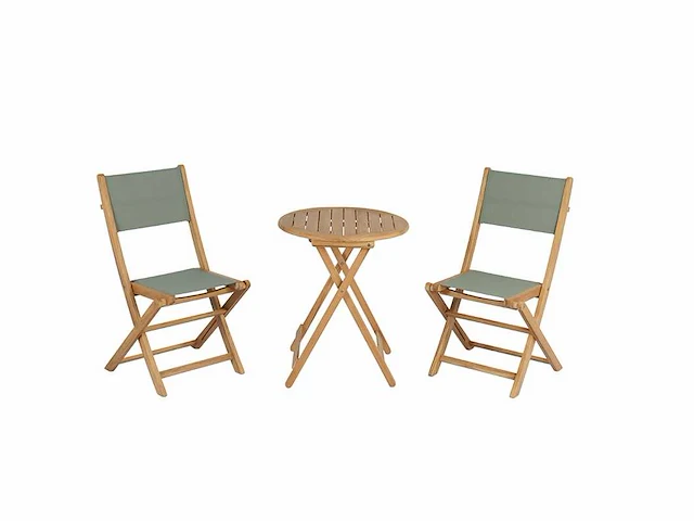 Safari tuintafel en 2 stoelen set in fsc teakhout - afbeelding 2 van  7