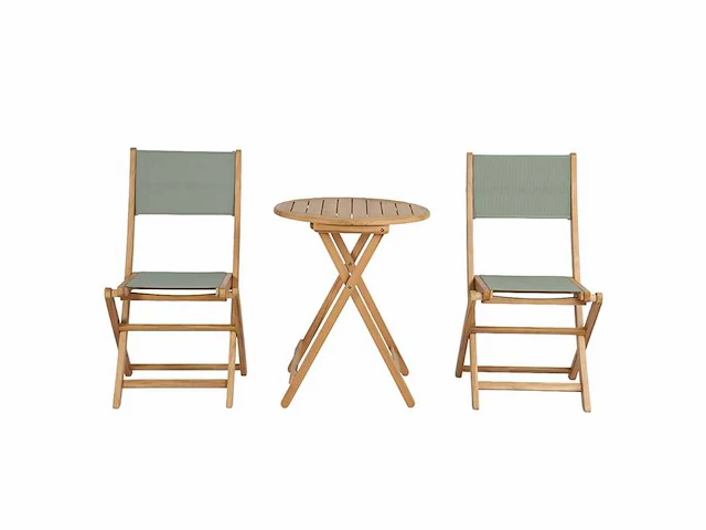 Safari tuintafel en 2 stoelen set in fsc teakhout - afbeelding 6 van  7