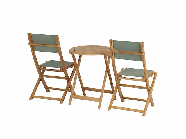 Safari tuintafel en 2 stoelen set in fsc teakhout - afbeelding 7 van  7