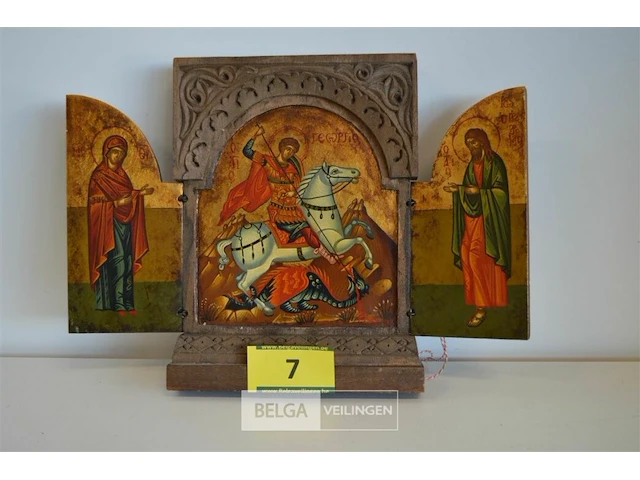 Saint george een de draak h=28 cm - afbeelding 1 van  6