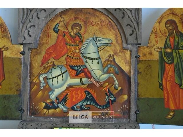 Saint george een de draak h=28 cm - afbeelding 2 van  6