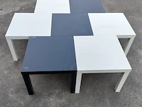 Salon tafel zwart wit vierkantig - afbeelding 1 van  1
