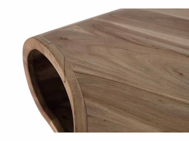 Salontafel - acaciahout en metaal 95cm - afbeelding 4 van  10