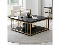 Salontafel - antraciet en goud - afbeelding 1 van  5