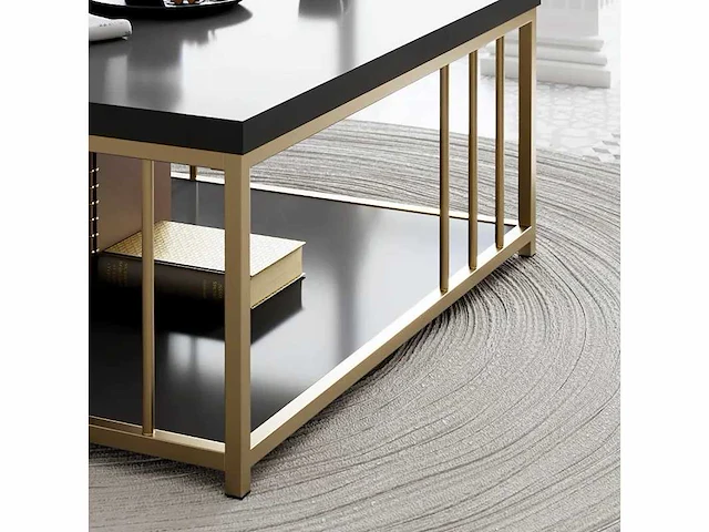 Salontafel - antraciet en goud - afbeelding 3 van  5