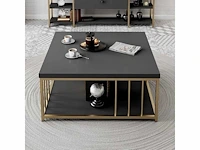 Salontafel - antraciet en goud - afbeelding 4 van  5
