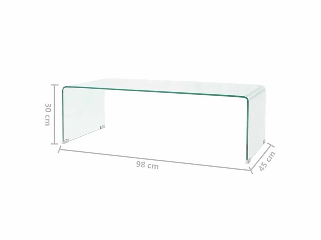 Salontafel - helder gehard glas - afbeelding 7 van  7