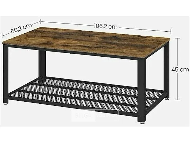 Salontafel - metaal - industrieel - 106x60x45 - afbeelding 3 van  3