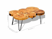 Salontafel 35 cm 6 houten boomstammen - afbeelding 5 van  6