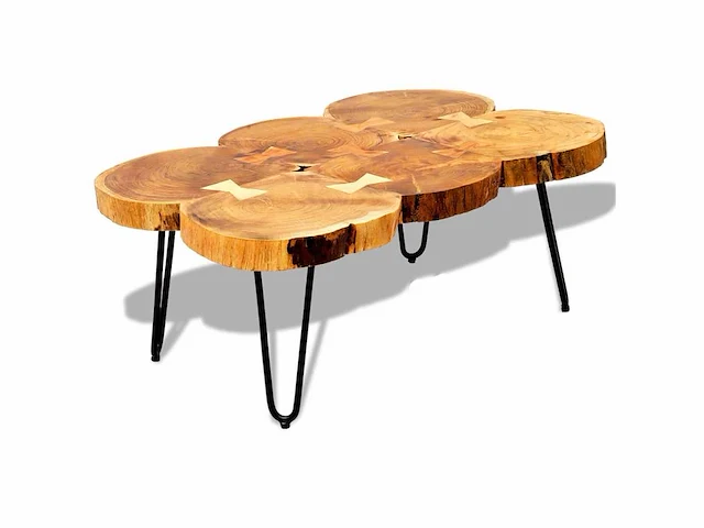 Salontafel 35 cm 6 houten boomstammen - afbeelding 6 van  6