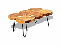 Salontafel 35 cm 6 houten boomstammen - afbeelding 6 van  6