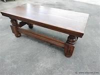 Salontafel donker bruin eik - afbeelding 1 van  1