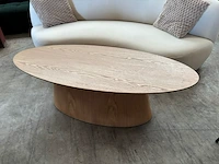 Salontafel eik fineer ovaal - afbeelding 1 van  2