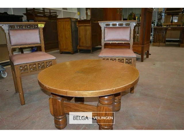 Salontafel en 2 stoelen - afbeelding 1 van  4