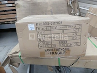 Salontafel en 4 poefs wit - afbeelding 4 van  7