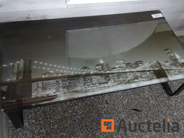 Salontafel (glazen blad met patroon) - afbeelding 1 van  2