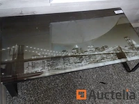 Salontafel (glazen blad met patroon)