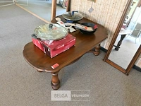 Salontafel in massief eik - 102/132x58x47 cm - afbeelding 1 van  2