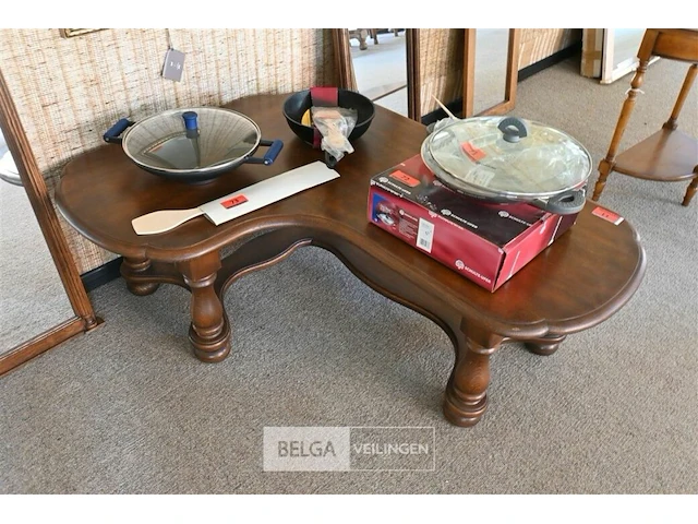 Salontafel in massief eik - 102/132x58x47 cm - afbeelding 2 van  2