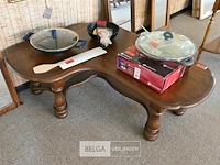 Salontafel in massief eik - 102/132x58x47 cm - afbeelding 2 van  2