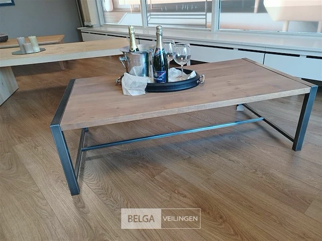 Salontafel massief eik - afbeelding 1 van  2