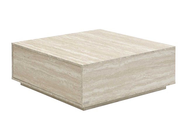 Salontafel met 2 lades in mdf - beige travertijneffect - by pascal morabito - afbeelding 2 van  8