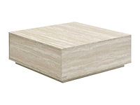 Salontafel met 2 lades in mdf - beige travertijneffect - by pascal morabito - afbeelding 2 van  8