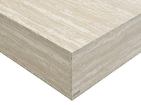 Salontafel met 2 lades in mdf - beige travertijneffect - by pascal morabito - afbeelding 5 van  8