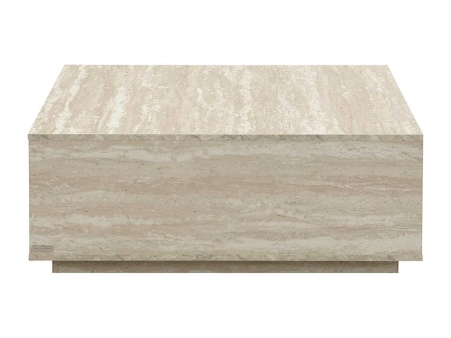 Salontafel met 2 lades in mdf - beige travertijneffect - by pascal morabito - afbeelding 7 van  8