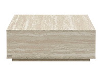 Salontafel met 2 lades in mdf - beige travertijneffect - by pascal morabito - afbeelding 7 van  8