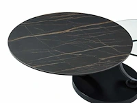 Salontafel met draaibare bladen van keramiek, gehard glas en metaal - zwart marmereffect - maison céphy - afbeelding 8 van  8