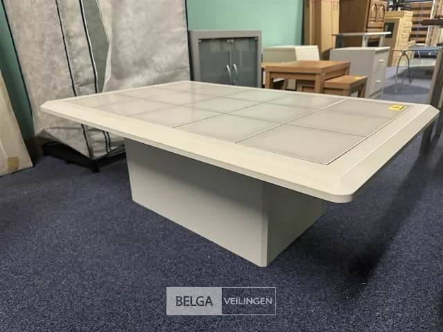 Salontafel met tegels wit - afbeelding 2 van  4