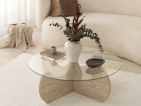 Salontafel met travertin blad - afbeelding 1 van  9
