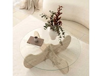 Salontafel met travertin blad - afbeelding 5 van  9