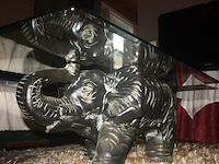 Salontafel "olifant" met glazen blad afm. 64x110 cm - afbeelding 3 van  5