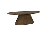 Salontafel ovaal walnoot fineer - afbeelding 1 van  1