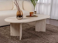 Salontafel, travertijn, 119 x 39,8 x 60 cm - afbeelding 1 van  8