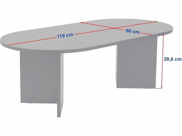 Salontafel, travertijn, 119 x 39,8 x 60 cm - afbeelding 3 van  8