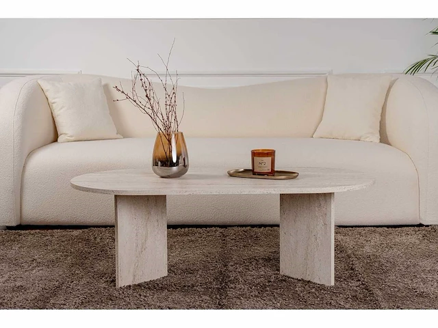 Salontafel, travertijn, 119 x 39,8 x 60 cm - afbeelding 4 van  8